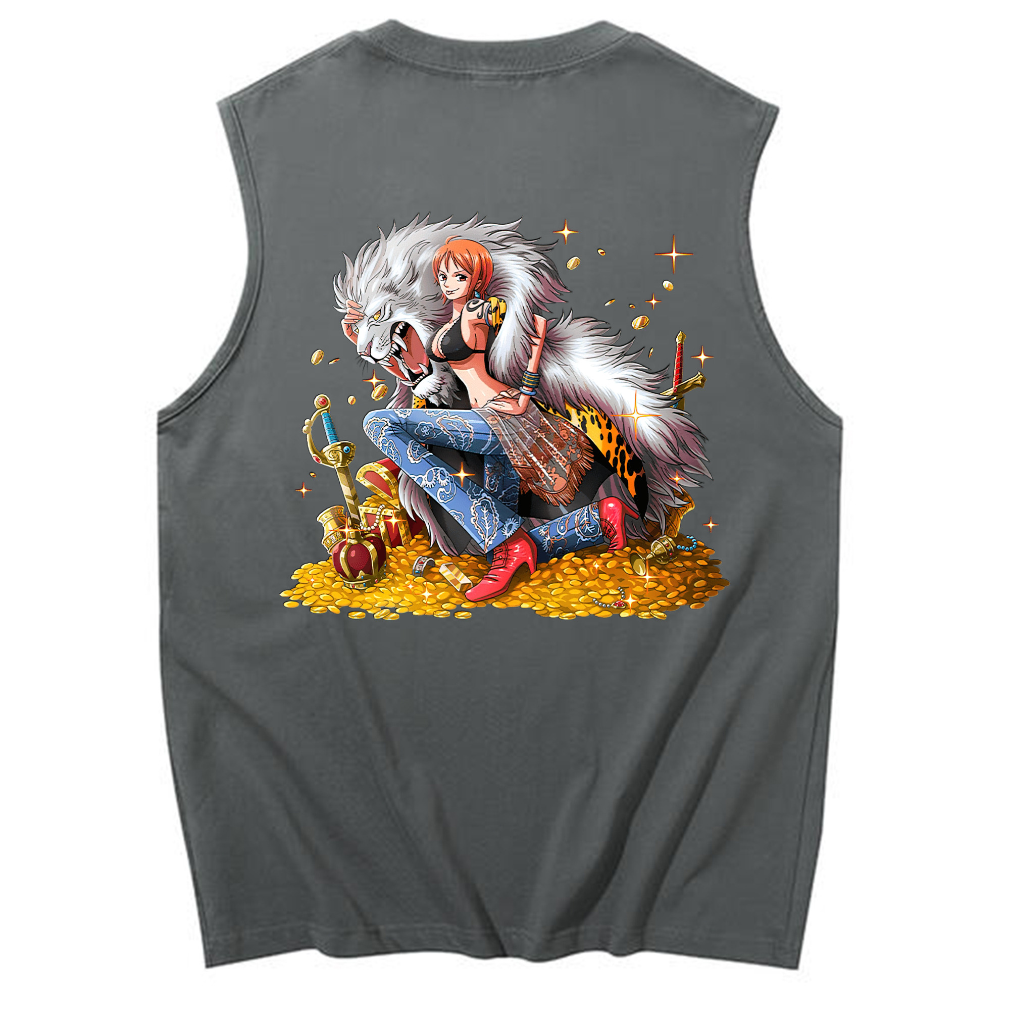 ワンピース ナミ ONE PIECE Nami コットン100％タンクトップ（背面プリント）